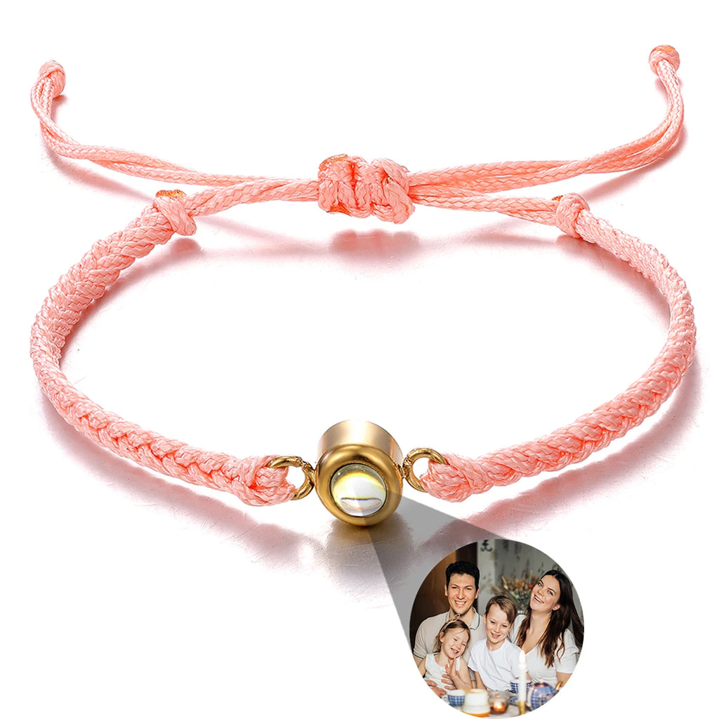 Custom Men's Stainless Steel Projection Photo Bracelet – style 22