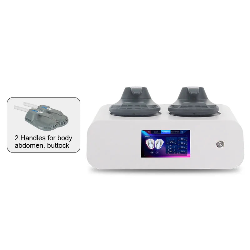Myoslim 6500W Electromagnetic Muscle Stimulator & RF Body Sculpting – 2 handle RF