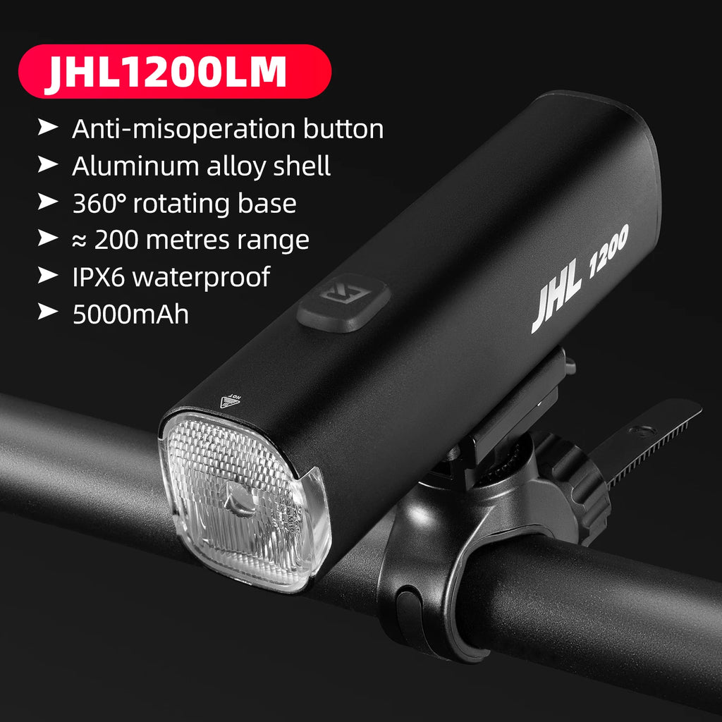 Rockbros V9M-1000 Smart Bike Light, 1000 Lumen, 4000 mAh Aluminum – JHL1200