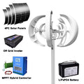 5000W 48V Vertical Axis Wind Turbine Generator with 3-Blade Design – With Battery System
