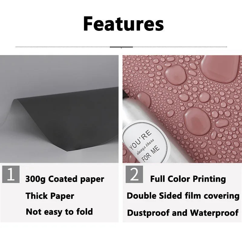 Close-up features of photography backdrop paper showing material texture and waterproof quality
