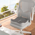 Ergonomic Memory Foam Seat Cushion 3-Zone Lumbar Support – Grey