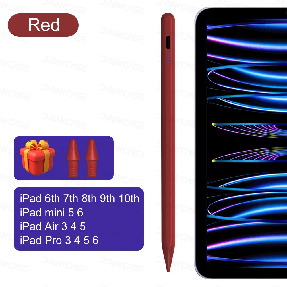 Active Capacitive Stylus Pen for iPad - with Palm Rejection – Red