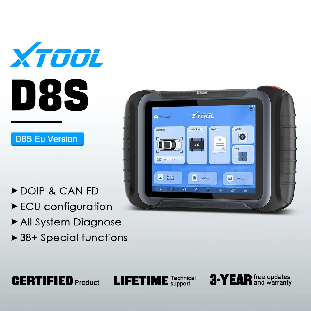 Xtool D8S V2.0 Diagnostic Tool with ECU Coding and Topology Map – D8S EU Version