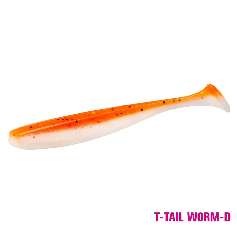 Tsurinoya T-Tail Soft Fishing Lures, 55mm–120mm Artificial Baits – T Tail-D