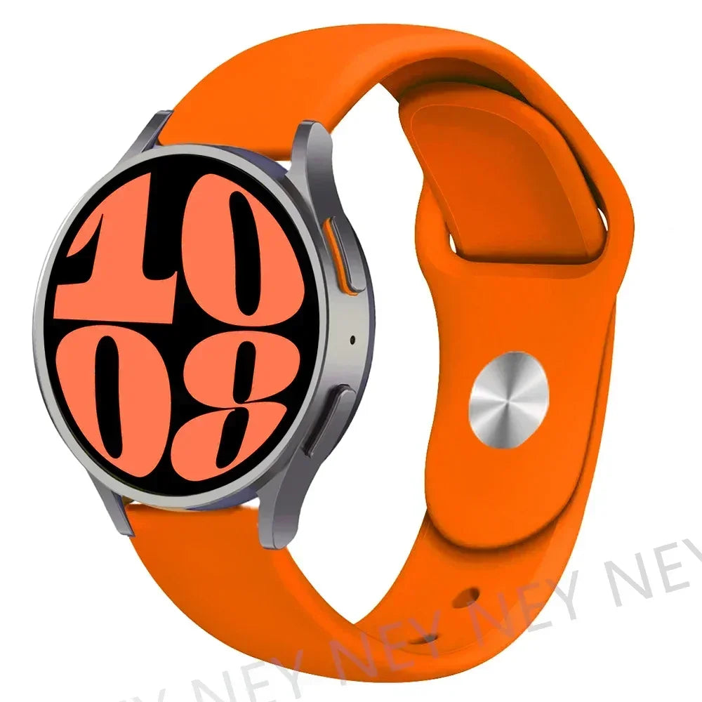 Silicone Sport Band for Samsung, Huawei, Amazfit & Garmin Smartwatches – Orange-10