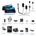 Lexin B4FM-X Bluetooth Motorcycle Intercom Helmet Headset (10 Riders) – Double pack 2PCS