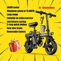 Socling 14-Inch Commuter E-Bike, 500W Motor, 19.9 MPH, Removable Battery – Black