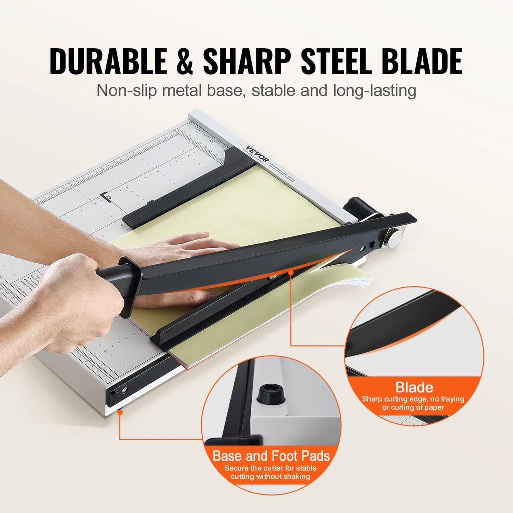 SucceBuy Paper Cutter Guillotine Trimmer 15"/18" Cut Length 16/20 Sheets Capacity Heavy Duty Paper Cutter for Home Office – view 5