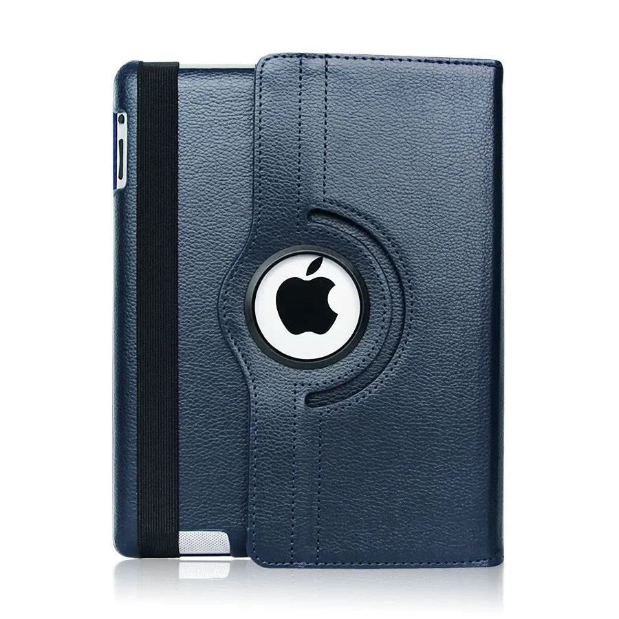 Smart Leather Case for iPad Pro 12.9 ( – ) with 360° Rotation – Navy