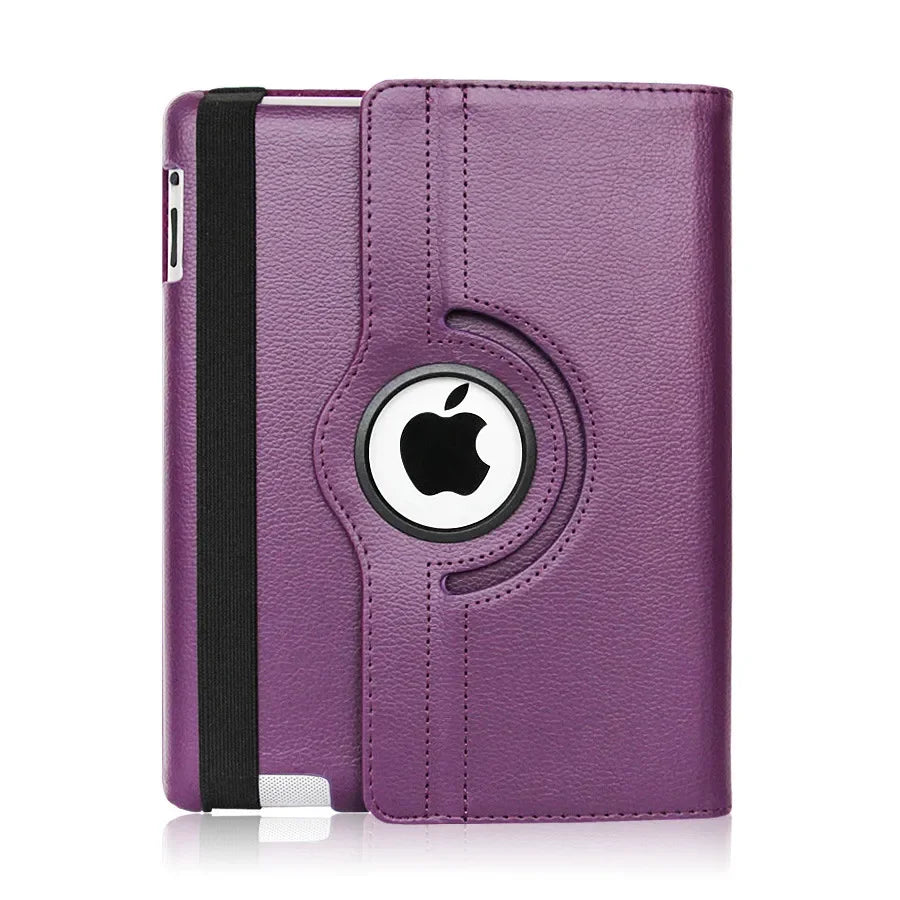 Smart Leather Case for iPad Pro 12.9 ( – ) with 360° Rotation – Purple