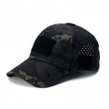 Unisex Camouflage Baseball Cap with Glasses Hole for Outdoor Activity – Black CP