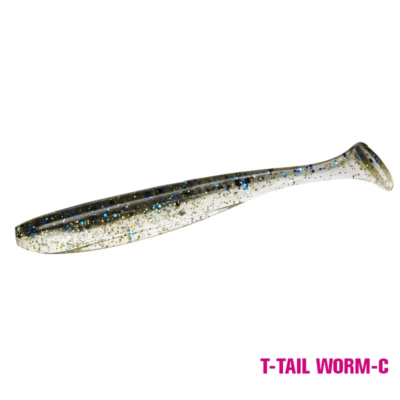 Tsurinoya T-Tail Soft Fishing Lures, 55mm–120mm Artificial Baits – T Tail-C