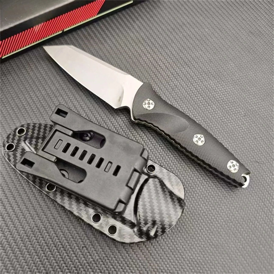 Socom Alpha Warcom Fixed Blade Knife, 3.72" Wharncliffe Blade – Black