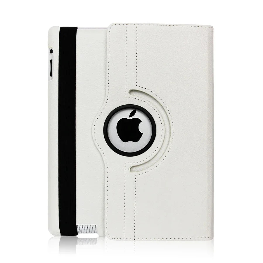 Smart Leather Case for iPad Pro 12.9 ( – ) with 360° Rotation – White