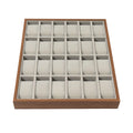 24-Slot Watch Box Organizer - Rectangle Storage Case for Men and Women – Grey Walnutcolor