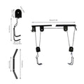 Black Bicycle Ceiling Lift Hoist - 60kg Capacity Steel Bike Rack – black