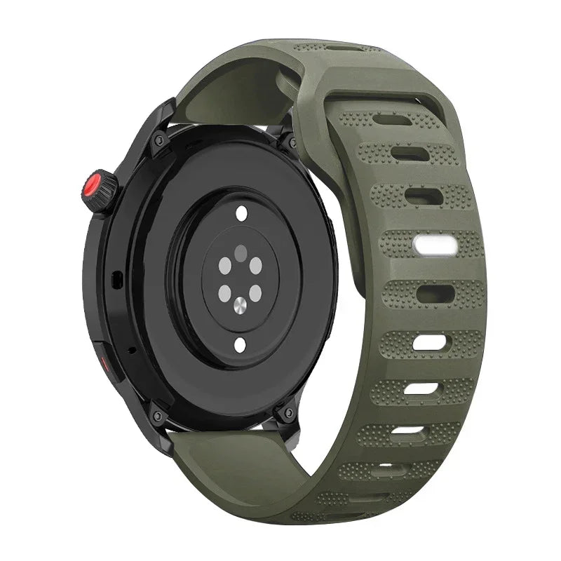 Silicone Watch Band for Samsung Galaxy, Huawei, and Garmin Watches – Green