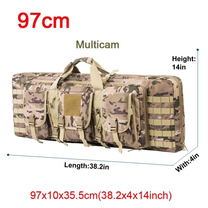 Tactical Double Rifle Case Backpack, 81–122 cm – 97cm CP