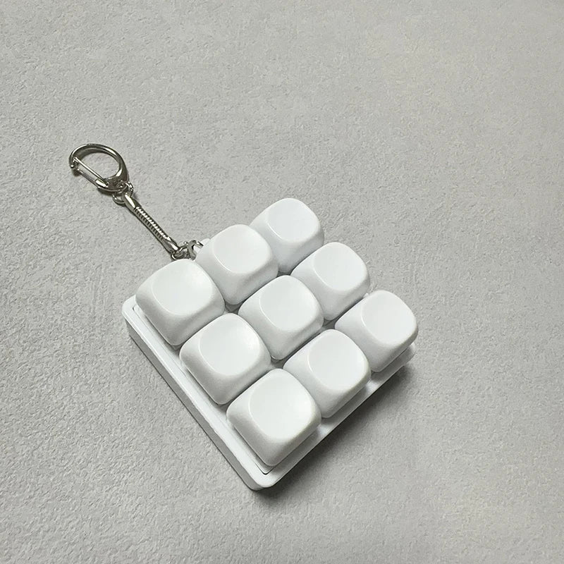 9-Key Mechanical Keyboard Fidget Keychain Stress Relief Toy – A13