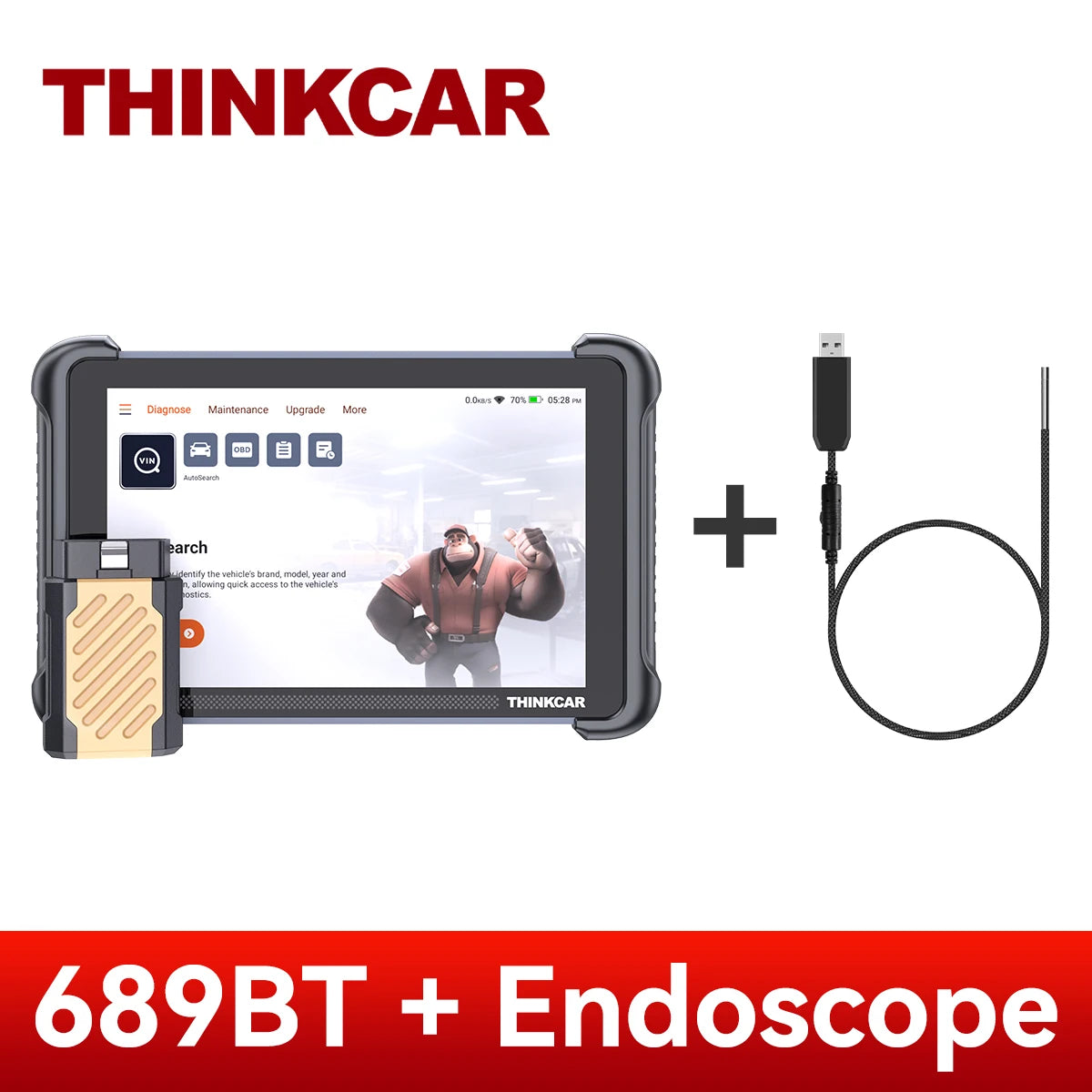Thinkcar Thinkscan 689bt Bidirectional Diagnostic Scanner 8-inch Tablet – Add Endoscope