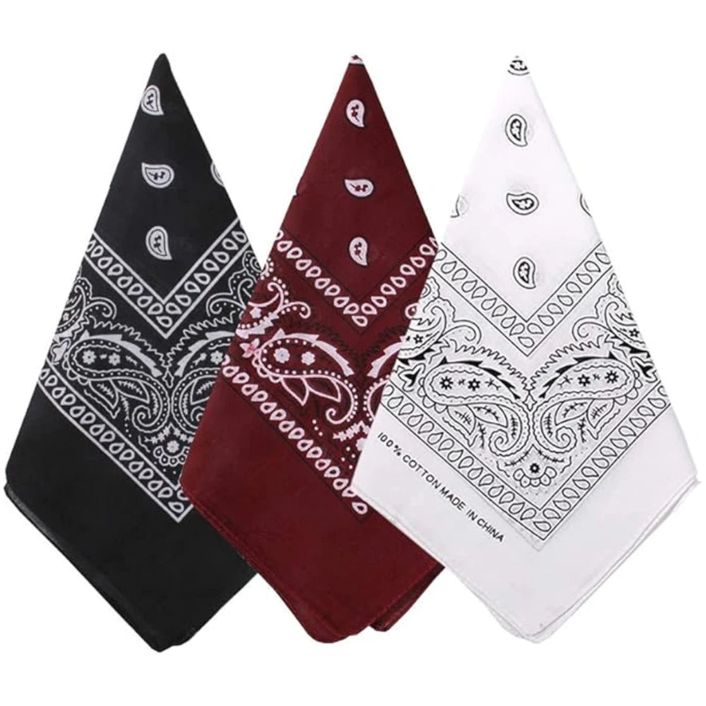 Paisley Bandana Head Square Scarf 55x55 cm – F