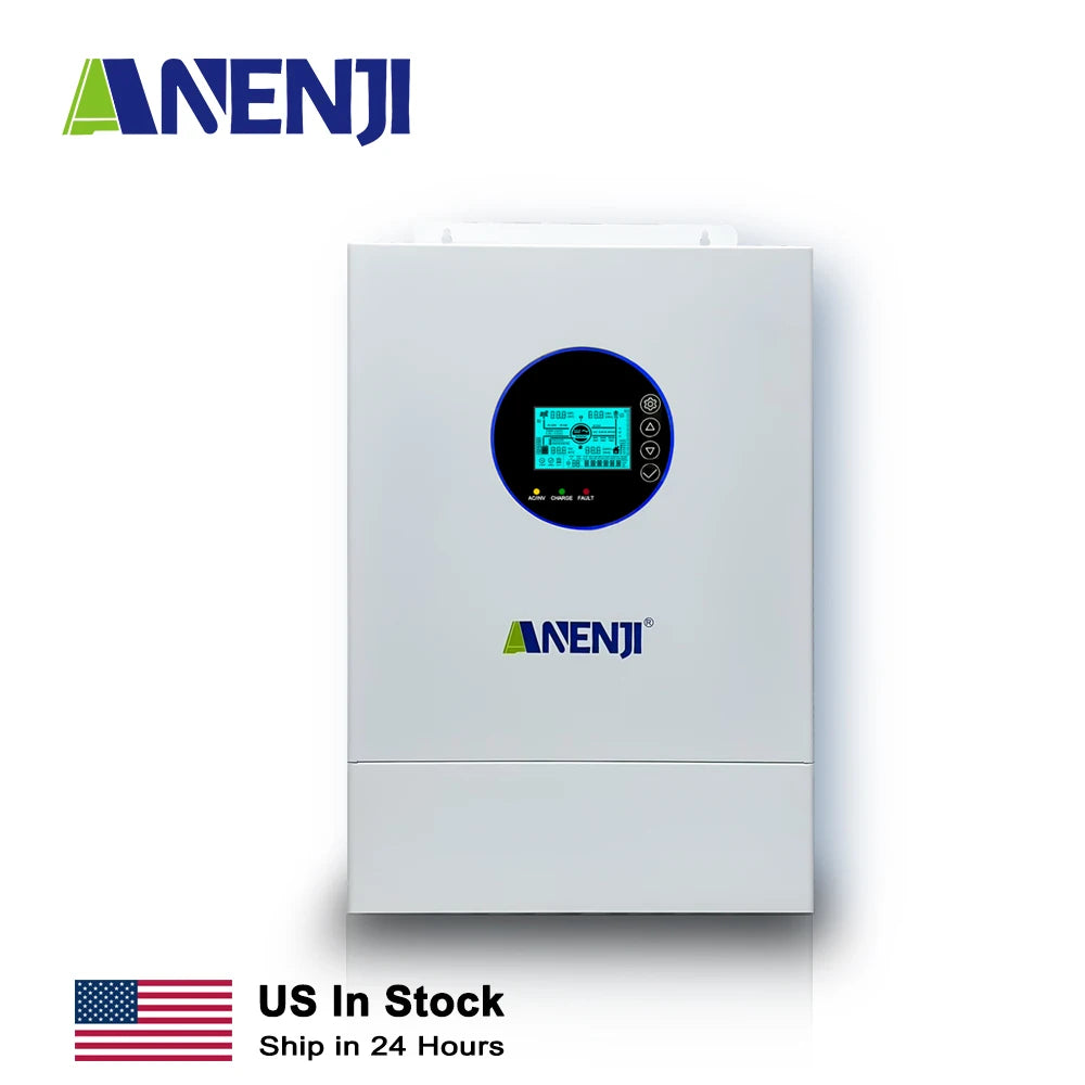 Anenji 12KW 48V Hybrid Solar Inverter and 314AH 15KWh LiFePO4 Battery Set – 12KW-48V-200A-WIFI