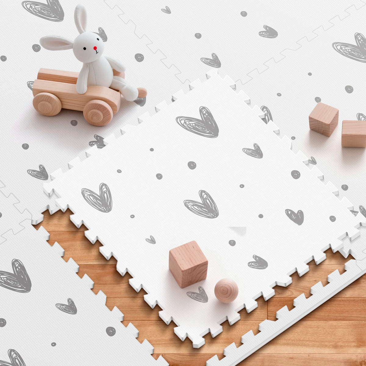 Baby Foam Play Mat, 180 x 120 cm Interlocking Crawling Mat – Love