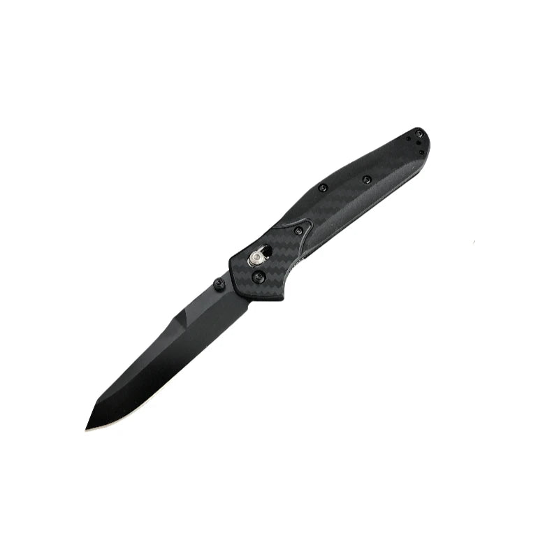 940 Folding Pocket Knife with D2 Stainless Steel Blade and Aluminum Handle – black B
