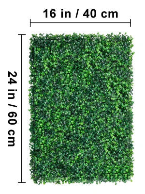 Artificial Boxwood Hedge Wall Panels 24-Piece Set, PE Grass Backdrop – 24x16in