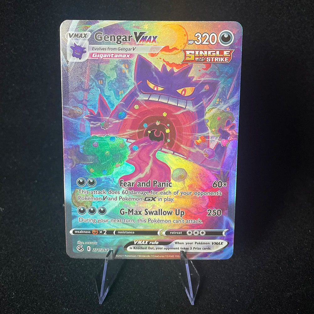 Anime PTCG Holographic Trading Collection Cards - Vaporeon, Gengar, Clefairy – 15