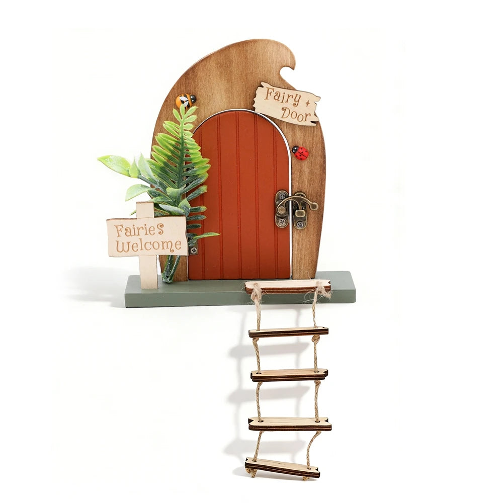 Wooden Fairy Elf Door Miniature Craft Decoration and Tooth Box – 4