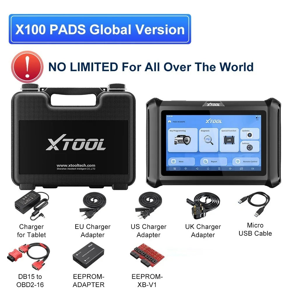 Xtool X100 PADS V2.0 Key Programmer and Full System Automotive Scanner – PADS Global Version