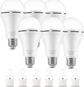 Emergency Rechargeable LED Light Bulbs 800LM 6500K E26/E27 Base – 6pcs