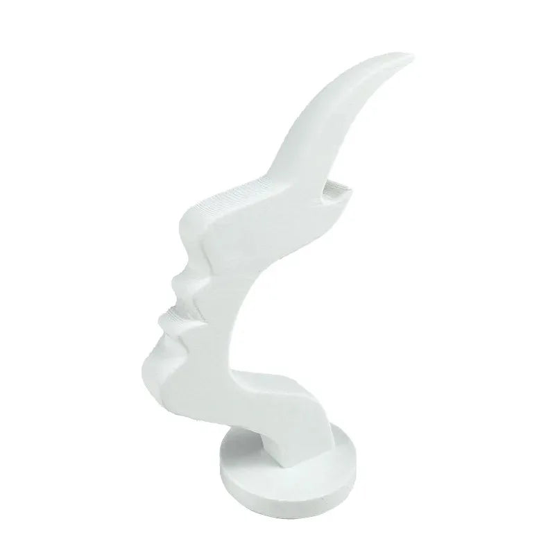 Minimalist Human Profile Eyeglass Holder 3D Printed Desk Stand – White