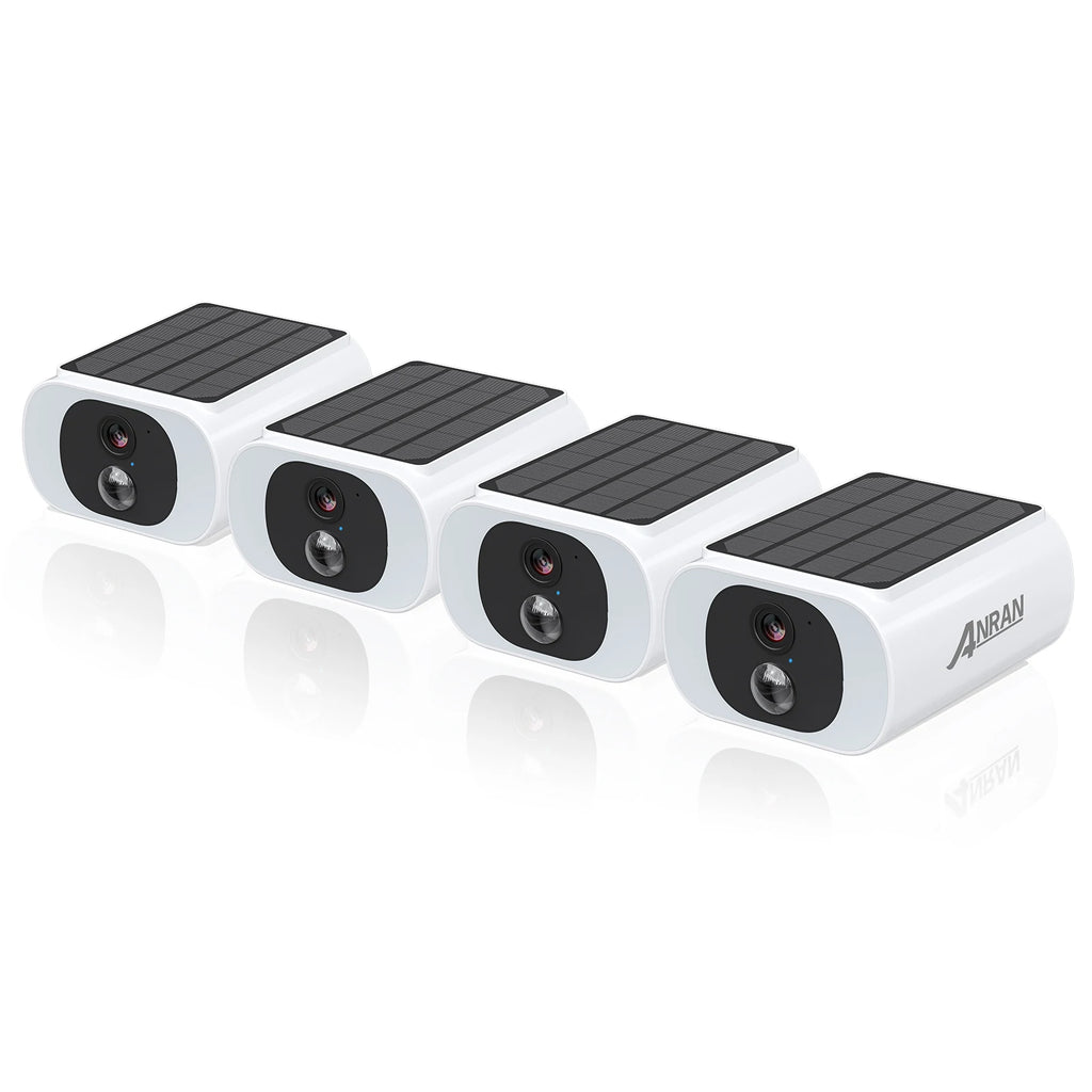 Anran Outdoor Wireless Solar Security Camera, 3MP with Color Night Vision – 4pcs Cam ANRAN APP