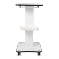 Beauty Trolley Cart for Salon, 33lbs Load Capacity, 4 Lockable Silent 360° Wheels, Multifunctional Beauty Trolley with Tray – White