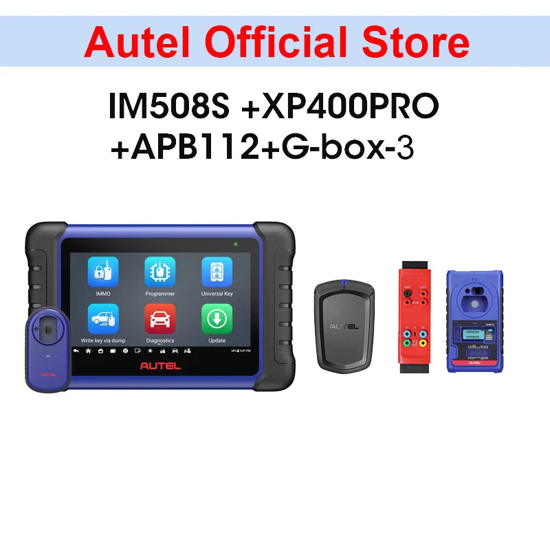 Autel MaxiIM IM508S Key Programmer & Diagnostic Scanner 7-Inch Tablet – IM508SPROAPB112Gbox3