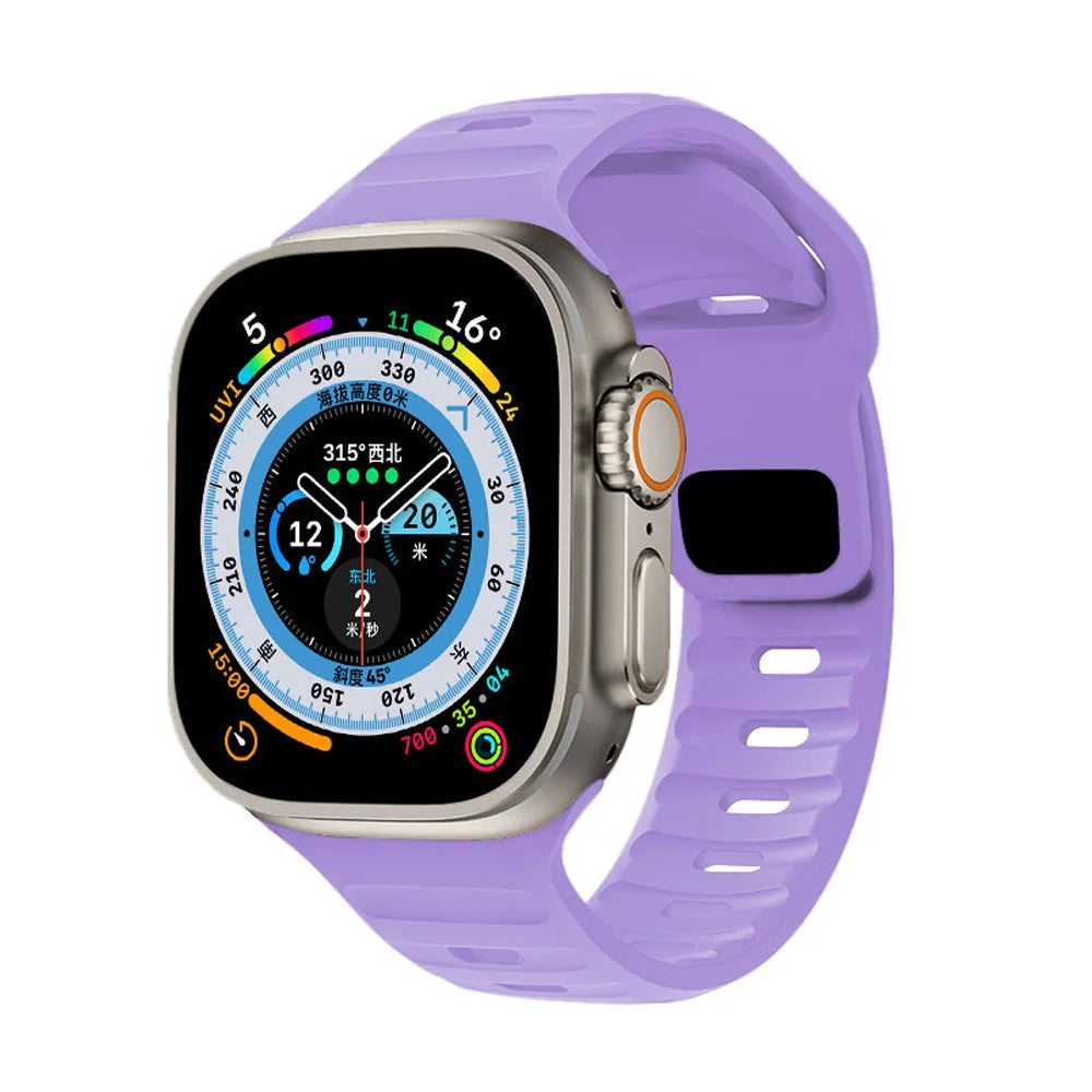Silicone Sport Band for Apple Watch 49mm–40mm – Purple