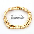 Natural 14k Gold Plated Hematite Beads in Various Shapes and Sizes – matte 3x3mm