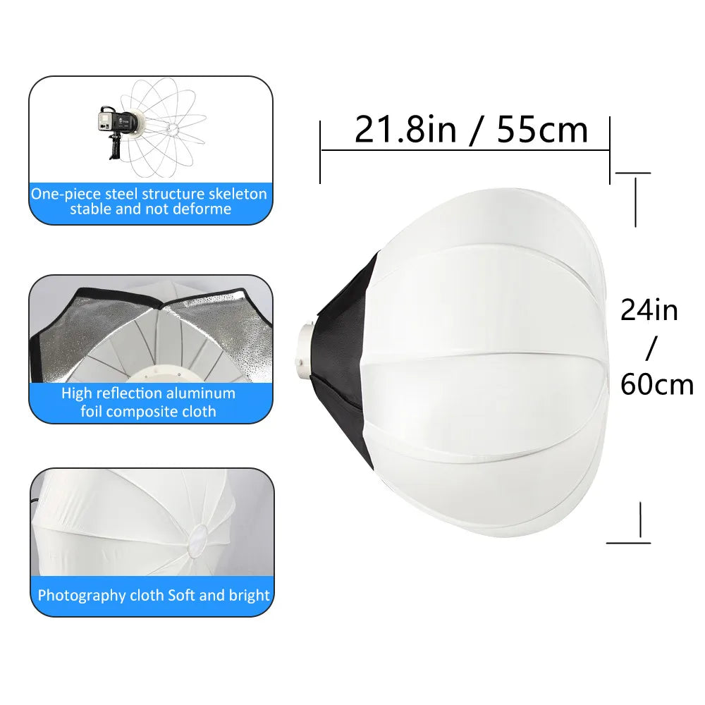 135W Dimmable LED Studio Lighting Kit with Softbox and 2m Stand – White Softbox
