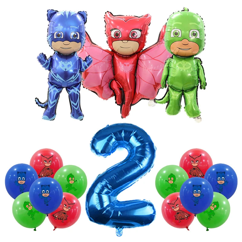PJ Masks Birthday Party Decoration Balloon and Tableware Set – Balloon Set 2 -16pcs