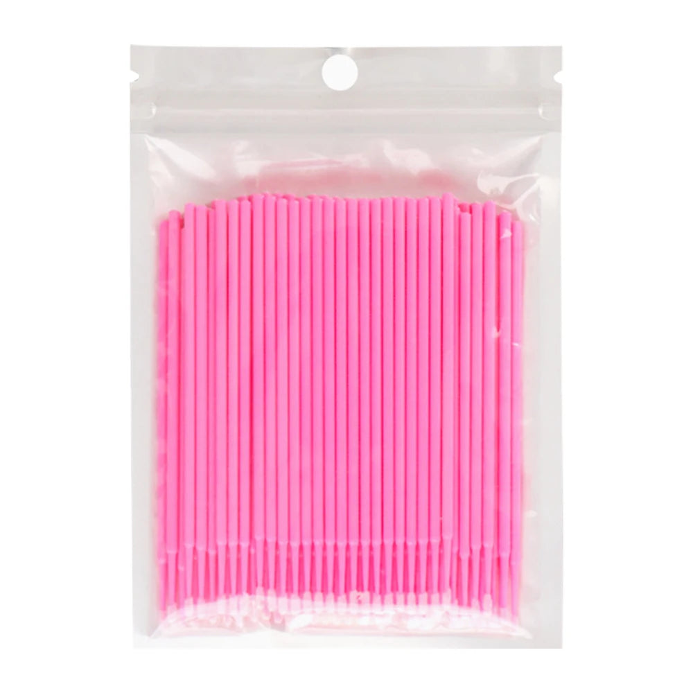 Eyelash Cleaning Micro Brushes, 100 Pieces – Pink A