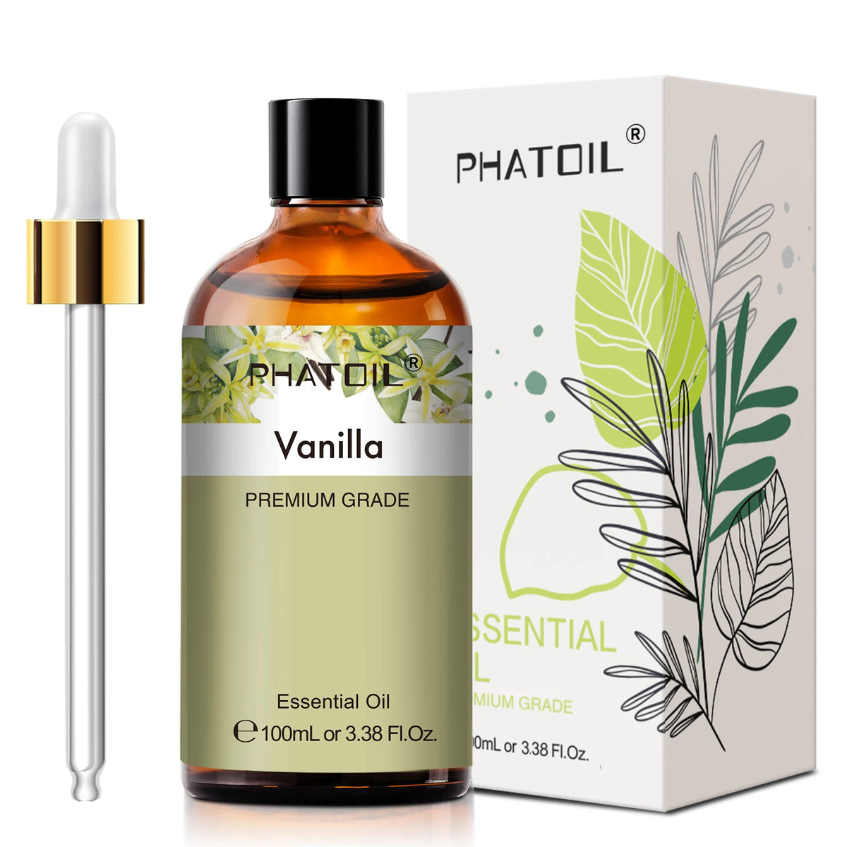 Phatoil 100ml Pure Natural Essential Oil for Diffusers and DIY Crafts – Vanilla