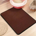 Double-Layer Waterproof Cat Litter Mat, Non-Slip Pet Sand Trap Pad – Coffee