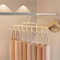 Wall-Mounted Cap Organizer Rack - Holds 8 Hats, Metal and ABS Construction – Cream