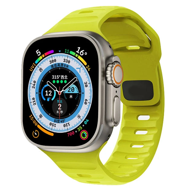 Silicone Sport Band for Apple Watch 49mm–40mm – Shiny yellow