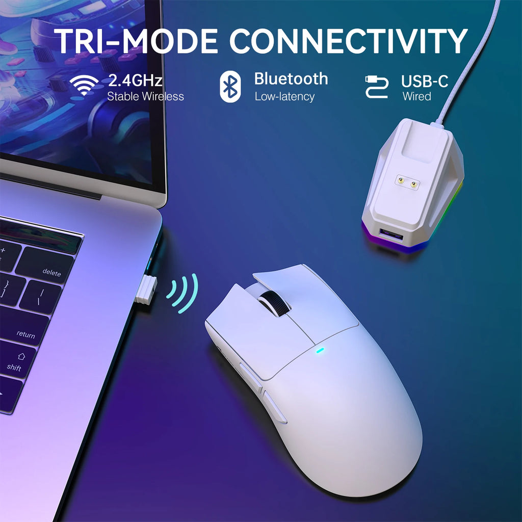 Attack Shark X11 lightweight wireless gaming mouse with RGB lighting and ergonomic design – view 2