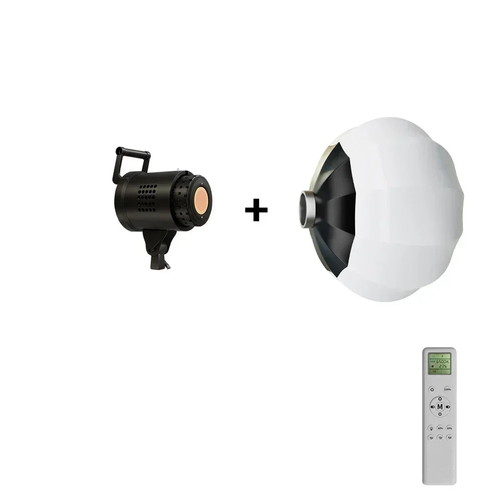 135W Dimmable LED Studio Lighting Kit with Softbox and 2m Stand – With Ball Softbox