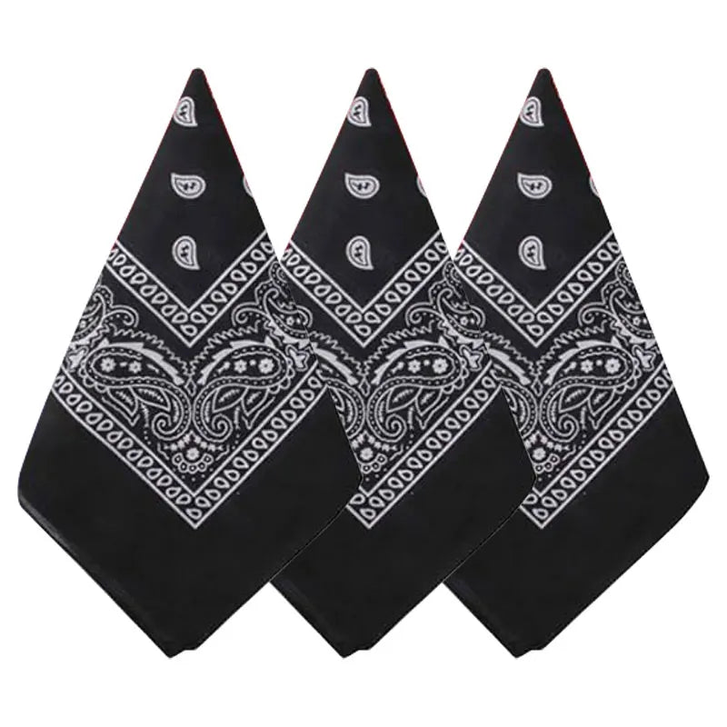 Paisley Bandana Head Square Scarf 55x55 cm – E-3PCS
